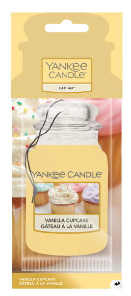 Auto Duft, Lufterfrischer VANILLA CUPCAKE - Yankee Candle Car Jar Paper, Raumduft, Autoduft