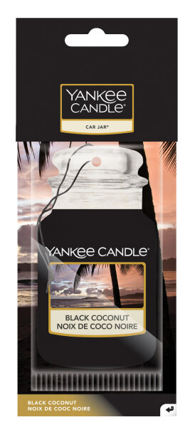 Auto Duft, Lufterfrischer BLACK COCONUT - Yankee Candle Car Jar Paper, Raumduft, Autoduft