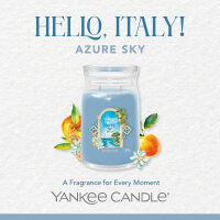 Azure Sky - Yankee Candle Signature Duftkerze im Glas (groß) - Kerze aus "Hello Italy" Kollektion mit Brenndauer bis zu 90 Stunden
