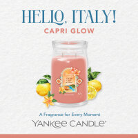 Capri Glow - Yankee Candle Signature Duftkerze im Glas (groß) - Kerze aus "Hello Italy" Kollektion mit Brenndauer bis zu 90 Stunden