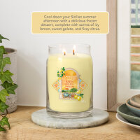 Lemon Gelato - Yankee Candle Signature Duftkerze im Glas (groß) - Kerze aus "Hello Italy" Kollektion mit Brenndauer bis zu 90 Stunden