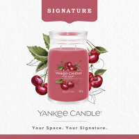 Black Cherry - Yankee Candle Signature Duftkerze im Glas (groß) - Kerze mit Brenndauer bis zu 90 Stunden