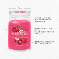 Red Raspberry - Yankee Candle Signature Duftkerze im Glas (groß) - Kerze mit Brenndauer bis zu 90 Stunden