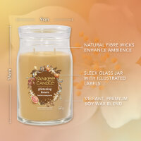 Glistening Leaves - Yankee Candle Signature Duftkerze im Glas (groß) - Kerze mit Brenndauer bis zu 90 Stunden