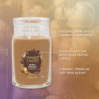 Golden Pumpkin - Yankee Candle Signature Duftkerze im Glas (groß) - Kerze mit Brenndauer bis zu 90 Stunden