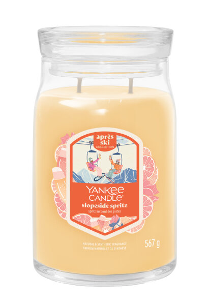 Slopeside Spritz - Yankee Candle Winterkollektion Apres Ski Signature Duftkerze im Glas (groß) - Kerze mit Brenndauer bis zu 90 Stunden