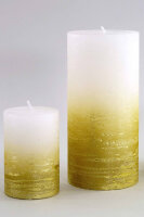 Stumpenkerze, handgemacht 14 x 6,8 cm (4er Set)...