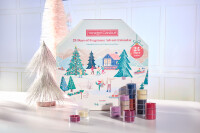 Yankee Candle Adventskalender 2025 "24 days of fragrance" gefüllt mit 24 Teelichtern und 1 Teelichthalter - Adventskranz mit Kerzen