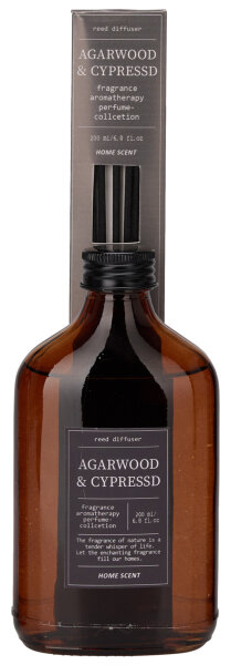 Raumduft Diffuser Parfüm Duft Kollektion AGARWOOD & CYPRESSED 200 ml  - Aromatherapie, Lufterfrischer, Duftstäbchen, Raumdüfte, Verdunster