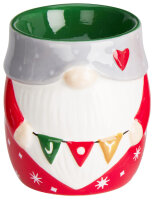 Geschenkset Ölbrenner Weihnachtswichtel mit Duftwachs Peaceful Woodland - Wichtel Wachswärmer, Verdunster Weihnachten, Duftlampe, Aromalampe für Duftöl und Duftwachs, Deko Advent