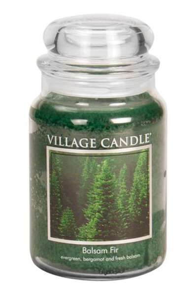 Balsam Fir Duftkerze im Glas (groß) Village Candle - Tradition Edition - Kerze mit 2-Docht Technologie