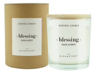 Duftkerze < Blessing > Dark Amber im Glas 200 g  -...
