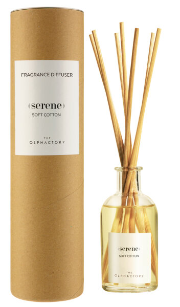 The Olphactory Diffuser serene Soft Cotton Raumduft 100 ml  - Lufterfrischer, Duftstäbchen, Raum Duft, Verdunster