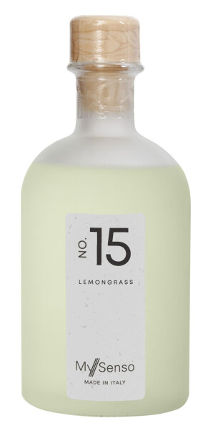 My Senso Refill Nachfüllflasche für Premium Diffuser N°15 Lemongrass 240 ml  - Lufterfrischer, Duftstäbchen, Raum Duft, Verdunster