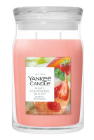 White Strawberry Bellini - Yankee Candle Sommerkollektion Signature Duftkerze im Glas (groß) - Kerze mit Brenndauer bis zu 80 Stunden
