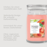 White Strawberry Bellini - Yankee Candle Sommerkollektion Signature Duftkerze im Glas (groß) - Kerze mit Brenndauer bis zu 80 Stunden