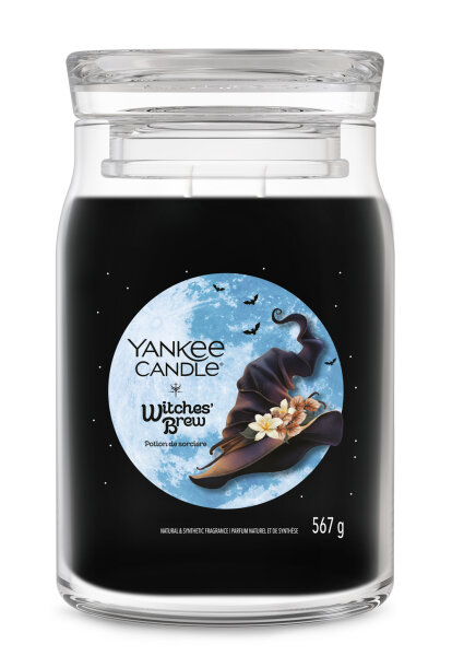 Witches Brew - Yankee Candle Halloween Signature Duftkerze im Glas (groß) - Kerze mit Brenndauer bis zu 80 Stunden