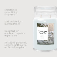 Snow Kissed Pine - Yankee Candle Winterkollektion Signature Duftkerze im Glas (groß) - Kerze mit Brenndauer bis zu 80 Stunden