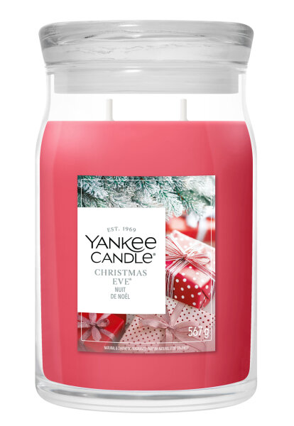 Christmas Eve - Yankee Candle Winterkollektion Signature Duftkerze im Glas (groß) - Kerze mit Brenndauer bis zu 80 Stunden