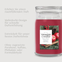 Red Apple Wreath - Yankee Candle Winterkollektion Signature Duftkerze im Glas (groß) - Kerze mit Brenndauer bis zu 80 Stunden