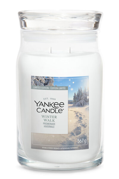 Winter Walk - Yankee Candle Limited Edition Signature Duftkerze im Glas (groß) - Kerze mit Brenndauer bis zu 80 Stunden