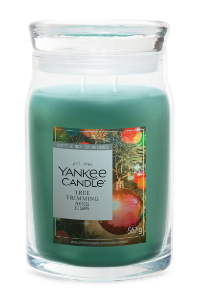 Tree Trimming - Yankee Candle Limited Edition Signature Duftkerze im Glas (groß) - Kerze mit Brenndauer bis zu 80 Stunden