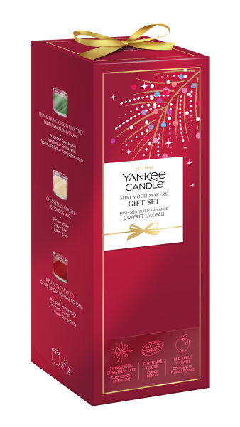 Yankee Candle Gift Set Geschenkbox mit 3 Mini Filled Votiv Kerzen - Geschenkset Weihnachten