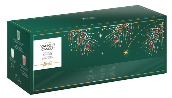 Yankee Candle Gift Set Geschenkbox mit 3 Tumbler Kerzen - Geschenkset Weihnachten